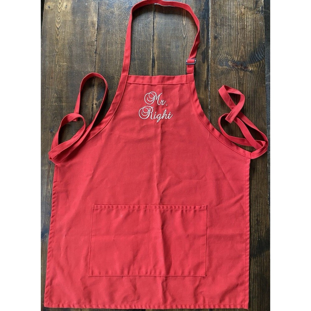 Mr Right Apron Red for Christmas Holiday Costume Accessory One Size Fits All
